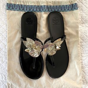 Tory Burch Jelly Blossom Thong Sandals sz 10
